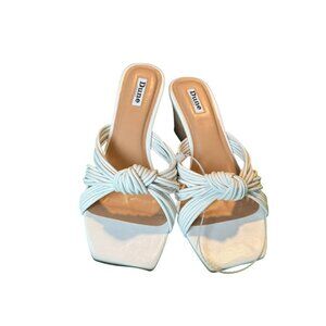 Dune Kope Leather Knot Slim Wedge Sandals, Dune of London SZ:EU38/US8